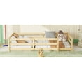 thumbnail image 4 of Generic Twin Size Floor Bed, Montessori Floor Bed with Fence, Kids Montessori Bed Twin Size, Wood Montessori Floor Bed for Kids, Girls, Boys ., 4 of 9