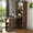Walnut 9, variant on Office Desk Computer Desk with glass door for Home Office or Study desk, Bookshelf & Hutch, Computer Desk with 90 Degree Rotating Desktop,Large Working Space,Work Surface