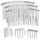 thumbnail image 2 of 3 peinetas laterales de metal multicolor para el cabello, accesorios para el cabello para mujeres y niñas, velo de novia, decoración para el cabello de plata., 2 of 8