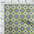 thumbnail image 1 of oneOone Cotton Cambric Yellow Fabric Floral & Tiles Moroccan Diy Clothing Quilting Fabric Print Fabric By Yard 56 Inch Wide, 1 of 4