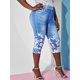 thumbnail image 1 of Tallas grandes Mariposa 3D Jean Imprimir Getgings Rosegal Leggings de talla grande, 1 of 5