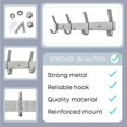 thumbnail image 2 of Perchero de pared de níquel cepillado con 4 ganchos dobles para colgar – Ganchos rústicos de acero inoxidable SUS304 de alta resistencia de 12 pulgadas – 1 paquete, 2 of 5