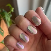 Olive & June Instant Mani Round Extra Short Press-On Nails, Lavender Shimmer, 42 Pieces