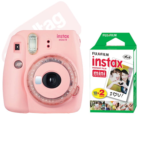 aanvaardbaar Afkeer Fantasie Fujifilm Instax Mini 9 Instant Film Camera Clear Pink + 20 Sheets Instant  Film - Walmart.com