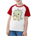 thumbnail image 3 of RXIRUCGD 2025 Vêtements d'Été pour Enfants Tout-Petits Garçons Filles Mode Mignon Col Rond Imprimé Manches Courtes Haut, 3 of 7