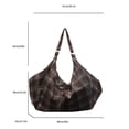 thumbnail image 2 of HUISZJ Canvas Underarm Bag, Adjustable Strap Women Shoulder Bag, Reusable Armpit Bag for Work Travel Outdoor (Coffee), 2 of 9