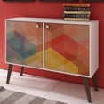 thumbnail image 2 of Atlin Designs 2-Door Mid-Century Wood Console Table in Multi-Color, 2 of 2