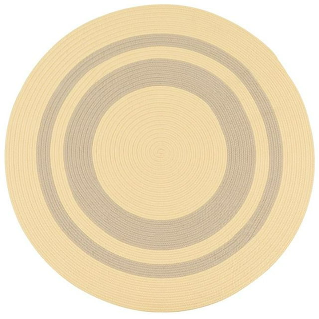 Colonial Mills Rug CN90R120X120 Coronado Round Braided Rug Yellow - 10 ft.