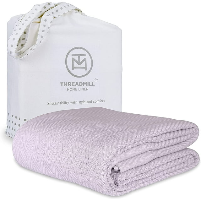 Threadmill Luxury Cotton Blankets for King Size bed AllSeason Cozy