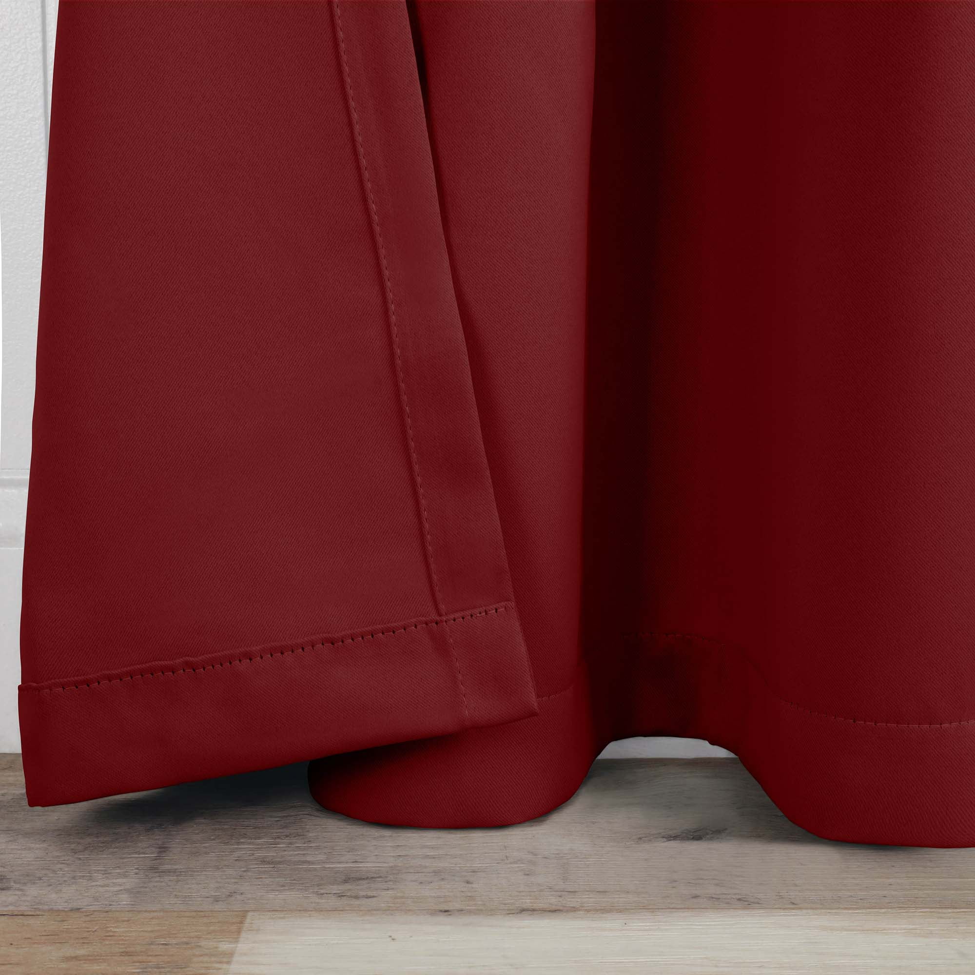 Superior Blackout Solid Light Filtering Grommet Curtain Panel Set, 52" x 84", Sangria