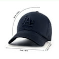 thumbnail image 6 of Premium L|A Clean Up Adjustable Strapback Hat – Garment Washed Cotton Dad Cap, Curved Brim Baseball Hat, White Logo, Unisex One Size Fits Most (Black and Black), 6 of 7