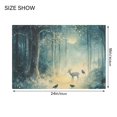 thumbnail image 4 of Yayeee Bath Rugs for Bathroom Floor Set of 2 Non Slip Fluffy Soft Absorbent Mat, Night Forest Scene, 4 of 7
