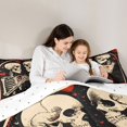 thumbnail image 5 of Homewish Gothic Romantic Bedding Comforter Set,Spooky Skeleton Skull Twin Comforter Sets,Cartoon Loves Pattern Bedding Set For Kids,Luxury Bedroom Decor Reversible,2pcs, 5 of 8
