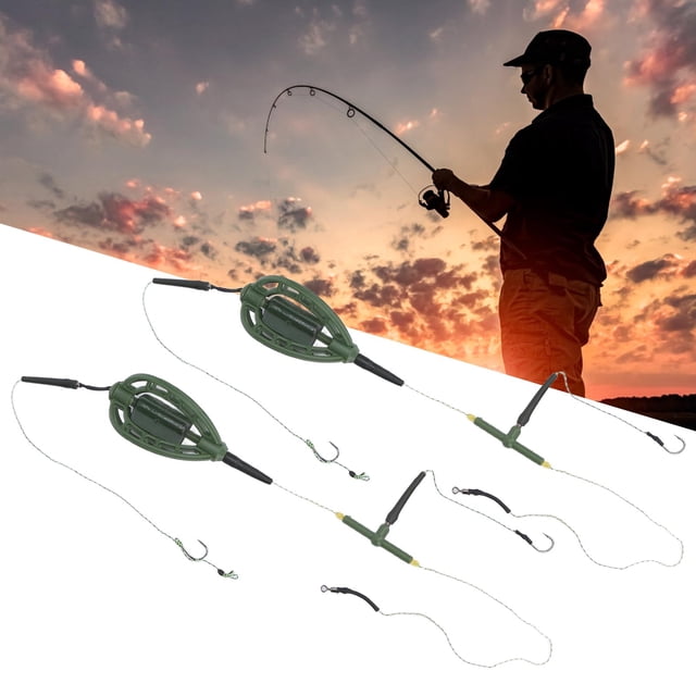 Juego De Pesca Con Dispositivo De Anidación De Carpas, Ligero Y Portátil, Con Pesas De Pesca Integradas Para Pesca Con Cebo A La Deriva En El Agua
