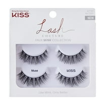 KISS Lash Couture Faux Mink False Eyelashes Double-Pack, 'Muse', 2 Pairs