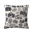 thumbnail image 2 of LNWH Vintage Cartoon Camera Throw Pillow Covers, Square Soft Linen Decorative Pillow Cases, 16"x16", 2 of 8