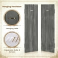 thumbnail image 4 of Topcobe 36 x 11 Inch Farmhouse Paulownia Wood Window Shutters Set of 2 for Windows, Indoor Decor for Home-Dark Gray, 4 of 7