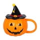 thumbnail image 1 of Taza de cerámica con cara de calabaza de Halloween, divertida taza de café para el hogar y la oficina, taza de café de cerámica con temática de Halloween con tapa, 320 ml, 1 of 5
