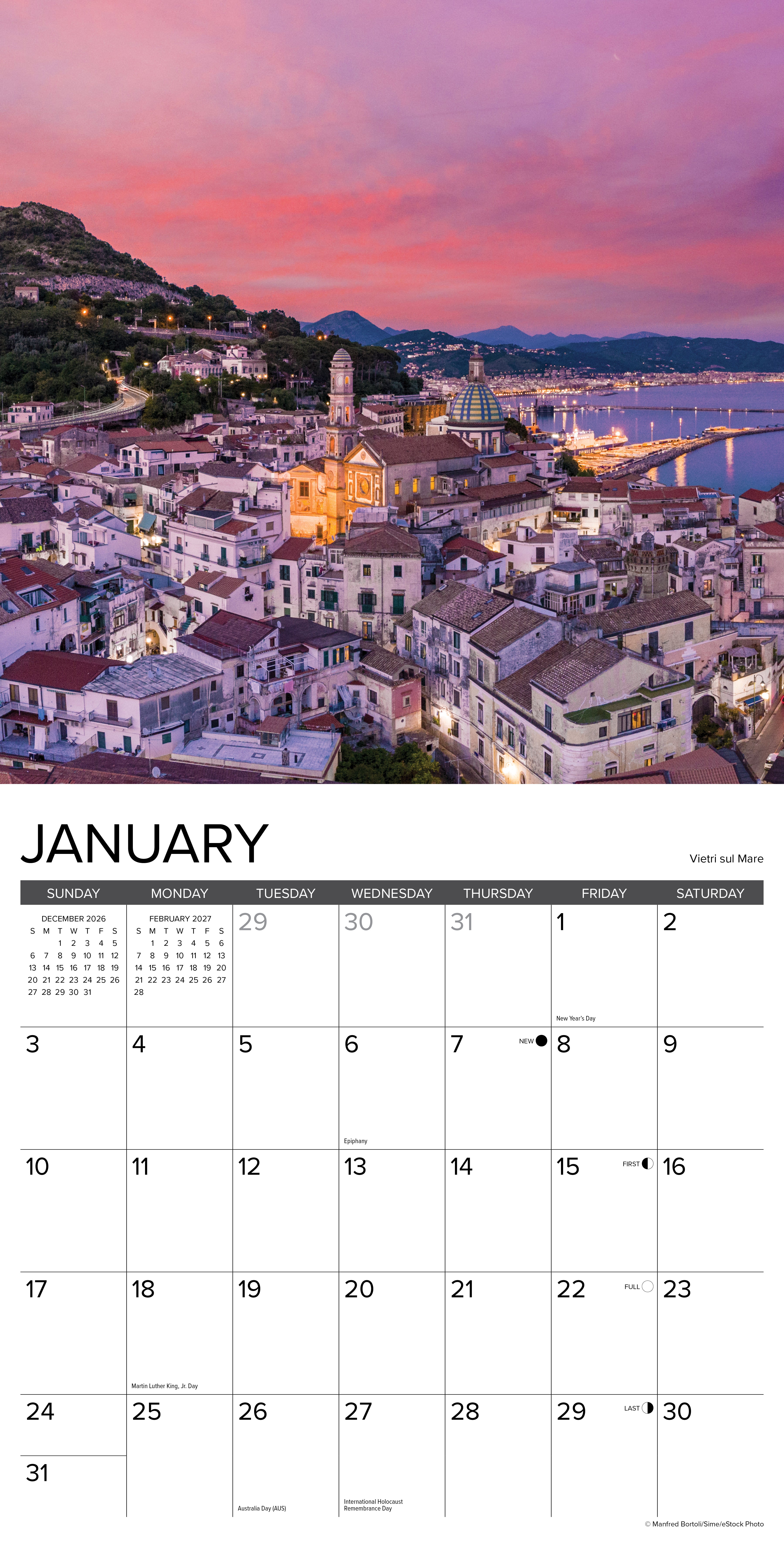 Willow Creek Press, Amalfi Coast 2027 Wall Calendar