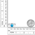 thumbnail image 6 of Gem Stone King 14K White Gold Simulated Blue Opal and White Moissanite Engagement Ring for Women | 1.26 Cttw | Oval Cabochon 8X6MM | Gemstone October Birthstone | Size 7, 6 of 6