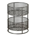 thumbnail image 1 of Cesta de almacenamiento, cesta de frutas de malla metálica, estante de cocina, cesta de alambre con hierro resistente para una organización eficiente negro, 1 of 7