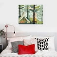 thumbnail image 5 of Orinice Forest Trees Campfire Aesthetic Fine Art Poster & Print for Home Decor, Canvas Wall Painting for Classroom Kitchen Office Bathroom, Living Room Bedroom Office Decor 20x16in, 5 of 6