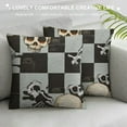 BCIIG Skulls Bones Jigsaw Puzzle Graphic Decorative Cushion Throw