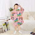 thumbnail image 6 of Dailycode Wearable Blanket Hoodie Oversized Sherpa Flannel Blankets with Pocket for 3-14 Year Old Rainbow Cats Unicorns, 6 of 7