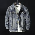 thumbnail image 3 of 2022 Printemps et Automne Nouveau style Veste en Denim Décontractée pour Hommes Rétro de Rue Déchirée 6TG 7TG, 3 of 5