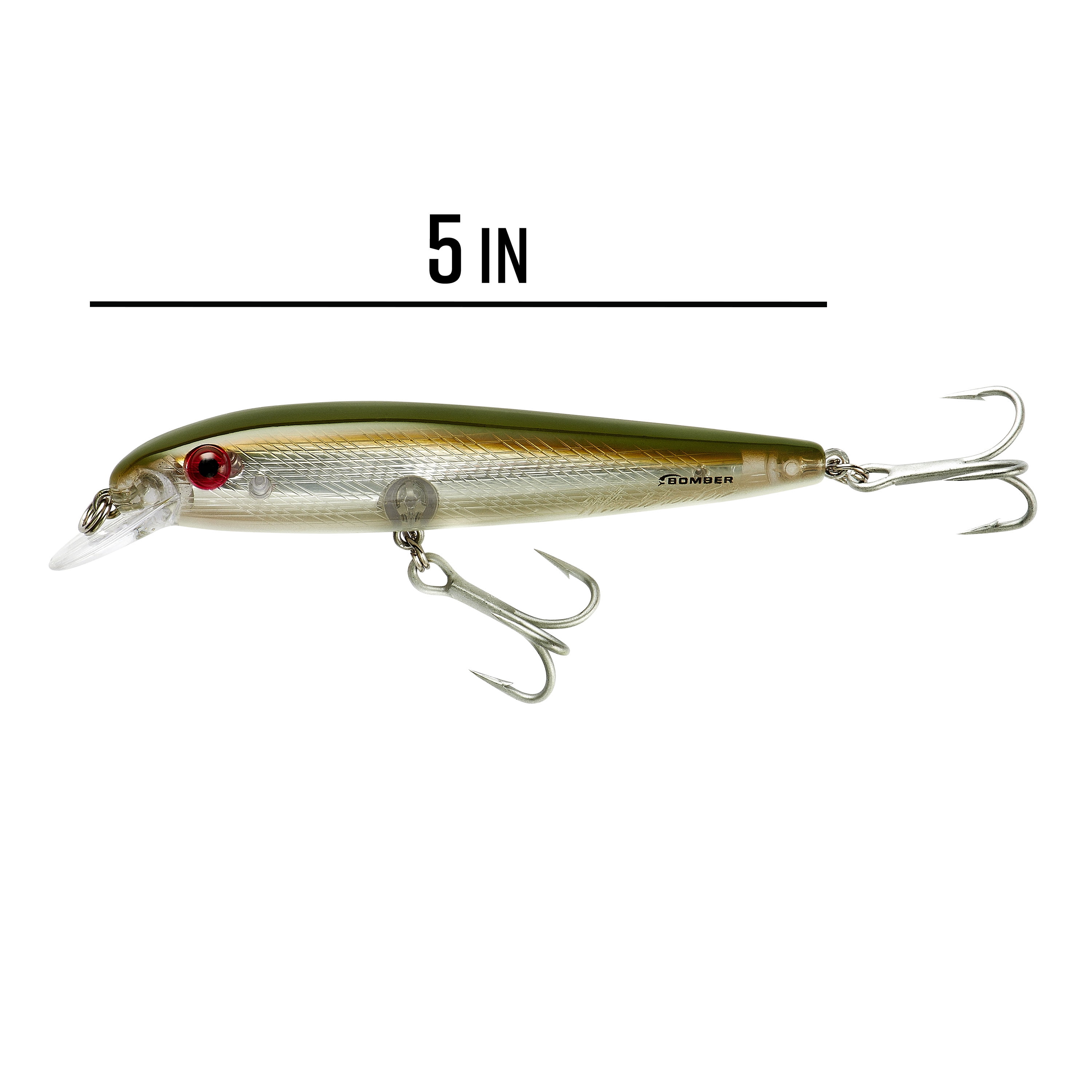 Bomber Windcheater Crankbait 4 1/2" Silver Green Back 3/4 oz.
