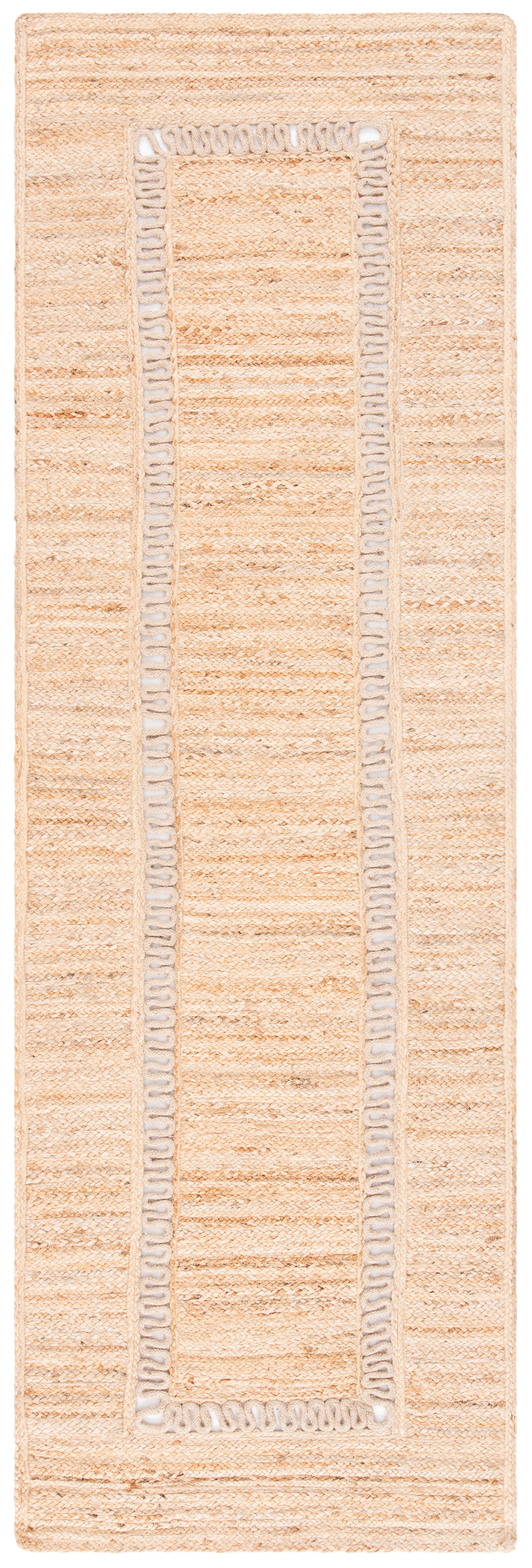SAFAVIEH Natural Fiber Ladonna Geometric Jute Runner Rug, Beige, 2'6" x 8'