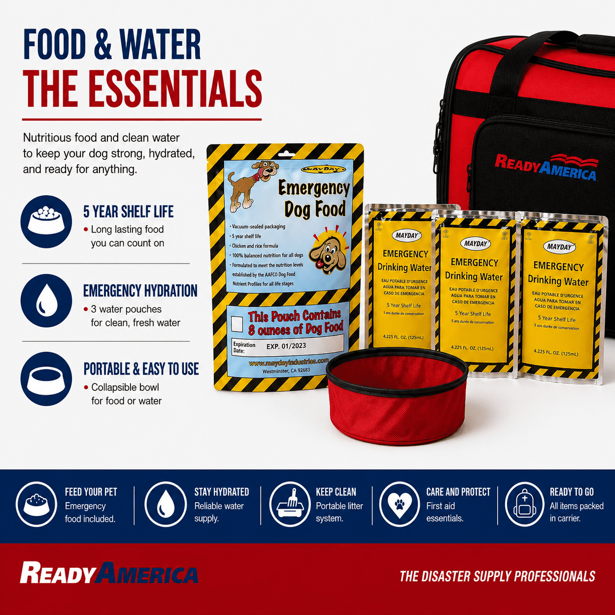 Ready America Small Dog Evacuation Kit