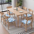 thumbnail image 6 of Pioneer Flower Seat Covers for Dining Room Chairs Set Of 6,Stretch Printed Washable Chair Seat Cover with Elastic Ties and Button,Removable Waterproof Couch Cushion Covers, 6 of 6
