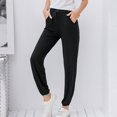 thumbnail image 3 of Bigersell Women's Modern Straight Pants Full Length Pants Fashion Women Leisure Sports Pants Trousers Loose Pants Pure Color Long Pants Stretch Warm Jeggings for Ladies, 3 of 6