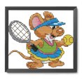thumbnail image 2 of Cuadros Decorativos Lona de punto de cruz DIY 14CT manualidades de costura estampadas (K883 Sports Mouse) Tmvgtek embutido en tela, 2 of 9