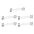 thumbnail image 3 of 5 uds cerraduras de correa de seguridad para niños doble botón a prueba de bebés cerradura de gabinete protección contra pellizcos cierres adhesivos multiusos gris, 3 of 5