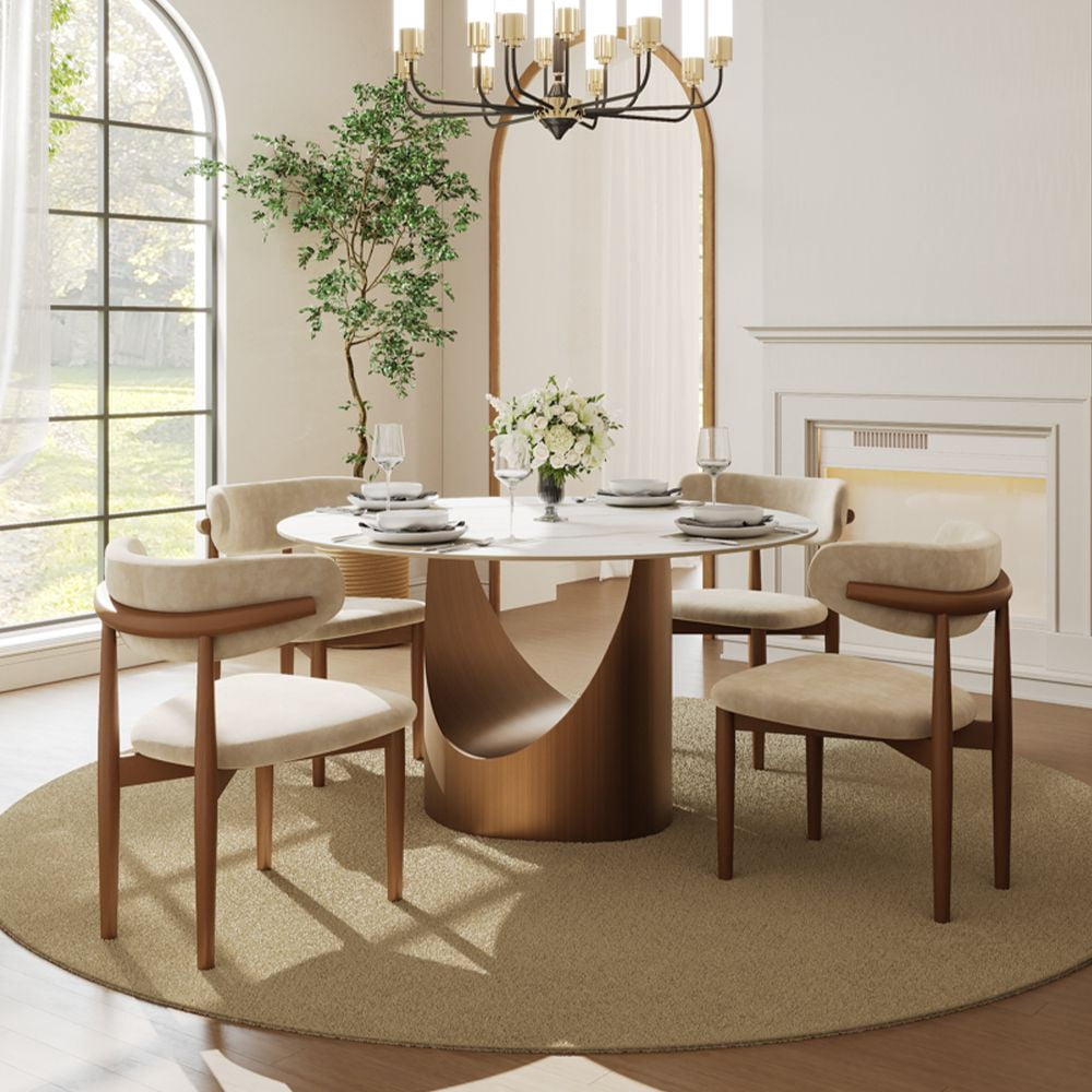 POVISON-Hobart - Round Matte Sintered Stone Dining Table