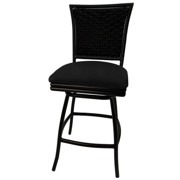 Outdoor Counter Patio Bar Stool 26" Erin Armless - Black - Black