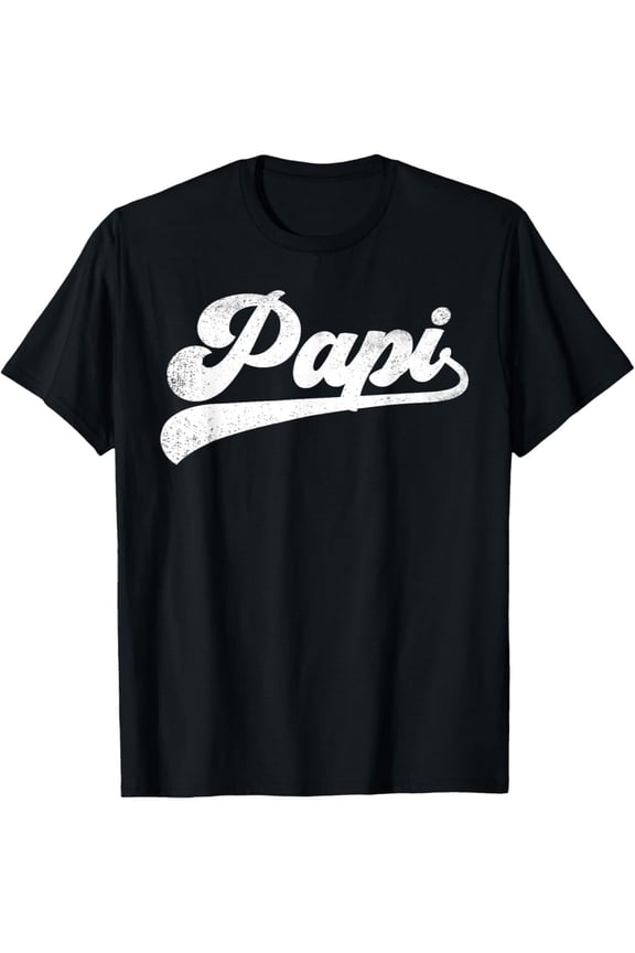 Retro Papi Men's Graphic T-Shirt Vintage Style Father's Day Gift Classic Black Tee