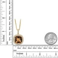 thumbnail image 6 of Gem Stone King 18K Yellow Gold Plated Silver Pendant with Chain Quartz Moissanite (9.59 Cttw), 6 of 6