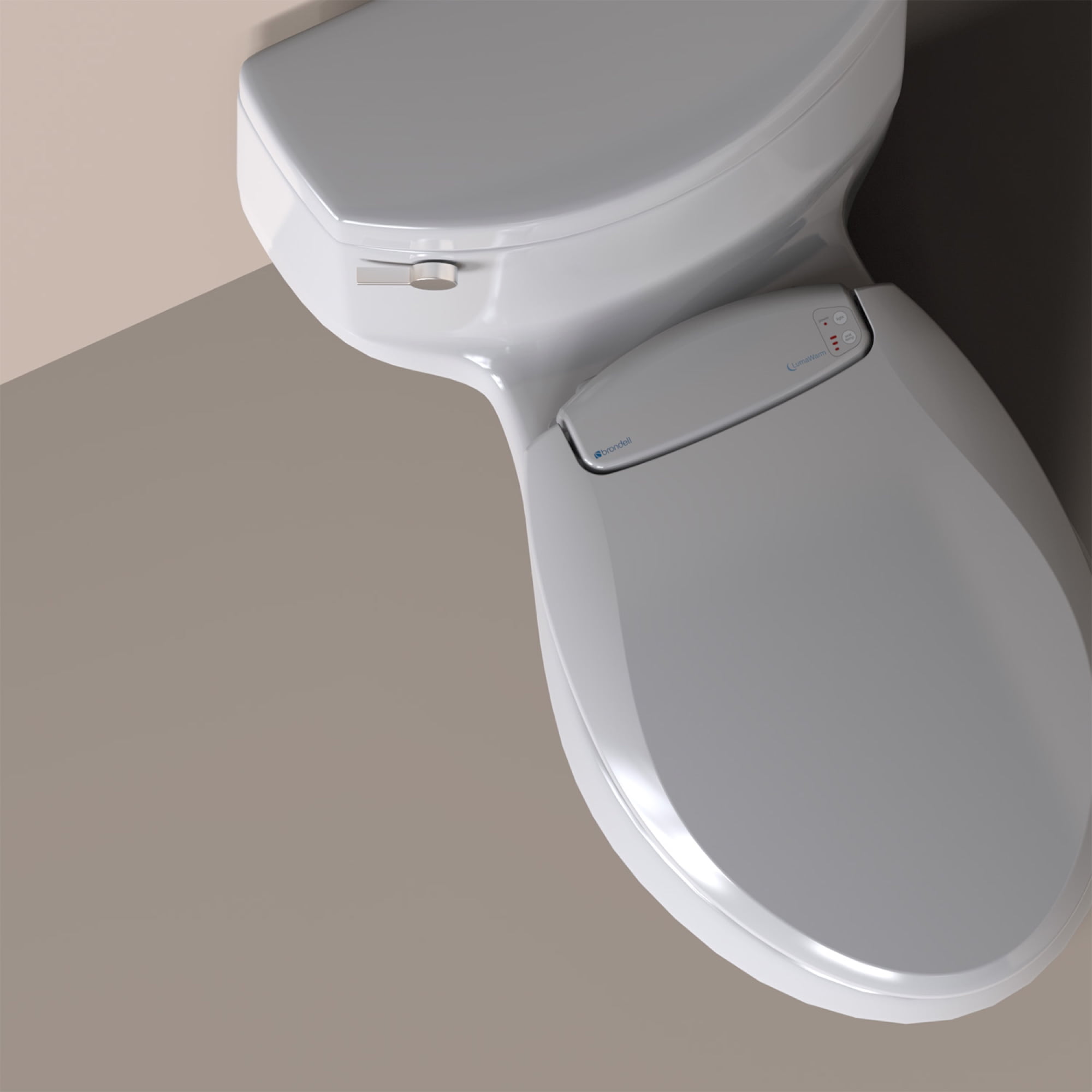 Brondell LumaWarm Heated Nightlight Toilet Seat - Elongated, White