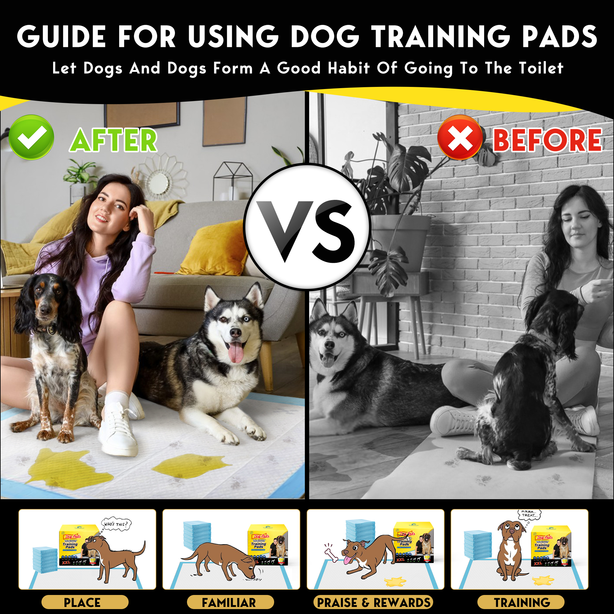 Tolobeve Dog Training Pads, XXL, 30" x 36", 60ct photo 8