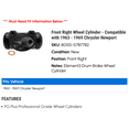 thumbnail image 2 of Front Right Wheel Cylinder - Compatible with 1963 - 1969 Chrysler Newport 1964 1965 1966 1967 1968, 2 of 2