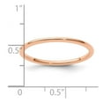 thumbnail image 5 of Auriga Fine Jewelry 14K Rose Gold 1.2mm Half Round Polished Women's Stackable Band Size 5, 5 of 8