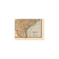 thumbnail image 4 of Historic State Map - Texas - Cram 1888 - 32.04 x 23 - Vintage Wall Art, 4 of 5