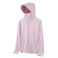 thumbnail image 4 of QURATI Women's Lightweight Sun Protection Hoodie – Long Sleeve Zip-Up Jacket with Pockets (Summer Outdoor),Pink,4XL, 4 of 9