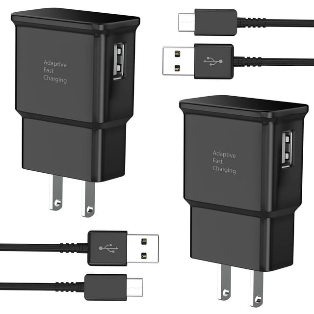 Cargador rápido tipo C TT&C para Android Samsung Galaxy, paquete de 2