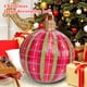 thumbnail image 2 of Bola inflable impermeable de Navidad, decoración de camino de Patio de Navidad, sala de estar, adorno de Año Nuevo, juguetes, suministros para fiestas, rejillas rojas de 60cm Inevent HA010309-07, 2 of 7
