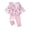 Pink, variant on 12 Months Baby Girls Clothes 18 Months Girls 2PCS Floral Outfits Set Toddler Girls Long Sleeve Flower Top Stripe Pants Clothing Set Pink