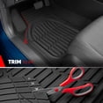 thumbnail image 4 of Motor Trend FlexTough LITE Rubber Car Mats Full Set - All Weather Floor Mats for Trucks, Cars & SUVs - Automotive Waterproof Black Car Floor Mats For Cars Interior Accessories Universal Trim-to-Fit, 4 of 9